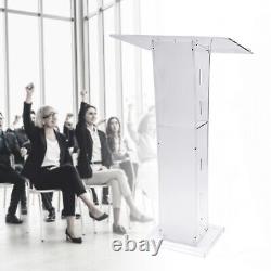 Acrylic Clear Conference Pulpit Podium Church Lectern Speech Podium School Stand