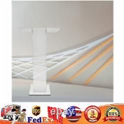 Acrylic Clear Conference Pulpit Podium Church Lectern Speech Podium Stand NEW