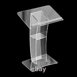 Acrylic Clear Podium Transparent Church Pulpit Plexiglass Lectern Stand Weddin