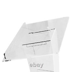 Acrylic Clear Podium Transparent Church Pulpit Plexiglass Lectern Stand Weddin