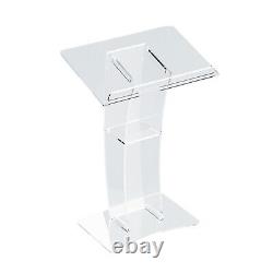 Acrylic Clear Podium Transparent Church Pulpit Plexiglass Lectern Stand Weddin