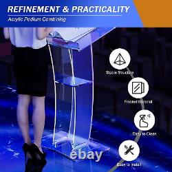 Acrylic Conference Pulpit Podium Speech Podium School Stand Church Lectern NEW