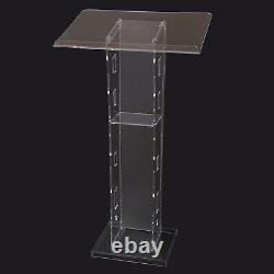 Acrylic Plexiglass Church Pulpit Podium Conference Transparent Presentat Stand