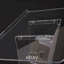 Acrylic Plexiglass Church Pulpit Podium Conference Transparent Presentat Stand