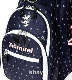 Admiral Golf Stand Caddy Bag 9 x 46 Inch 2.4kg Navy admg3ac9 Free Shipping
