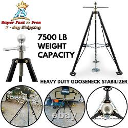 Alloy Steel Gooseneck Stabilizer RV Camper 5th Wheel Tripod Towing Jack Stand