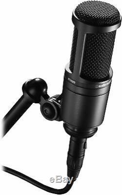 Audio-Technica AT2020 Studio Microphone + XLR Cable + Stand +PopFilter Free Ship