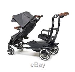 Austlen Entourage Double Stroller in Black With Sit + Stand Seat! Free Shipping