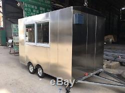 BN 3MX1.8M Stainless Steel Concession Stand Trailer Mobile Kitchen Ship By Sea