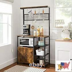 Baker's Rack, Coffee Station, Microwave Oven Stand, Kitchen Utility Stor