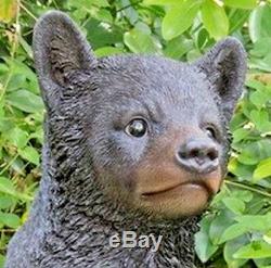 Bear Cub Stands Watching Life Size Realistic Statue Home Garden Decor Free Ship