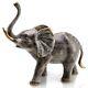 Bellowing Elephant Brass Statue Africa Safari Jungle Wildlife Art Sculpture 8H