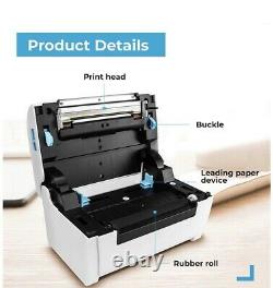 Bluetooth & USB Thermal Shipping Label Barcode Printer 4x6 With FREE STAND
