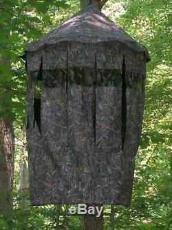 Tree Stand Snow Blind With Roof Chameleon Gun Blind Real Tree:Tree,Tripod,Ground