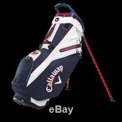 Brand New Callaway Fairway 14 Way Stand Bag Navy/Red/Flag FREE SHIP