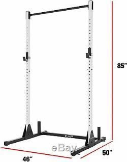 CAP Barbell Power Rack Exercise Stand WHITE FREE SHIPPING