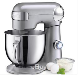 CUISINART 5.5-Qt. Stand Mixer Silver Brushed Chrome With Attachments FREE SHIP