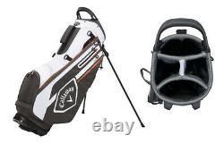 Callaway 2021 Chev Golf Stand Bag Mens 9Inch 4Way 5lbs UPS Ship# White/Black