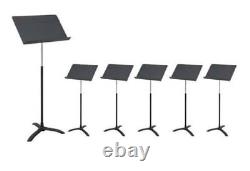 Carton of 6 Strukture Orchestral Music Stands, Flat Black NEW! Ships Fast