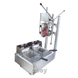 Commercial Manual Churros Machine, Spanish Donuts Churrera Maker With 12L Fryer