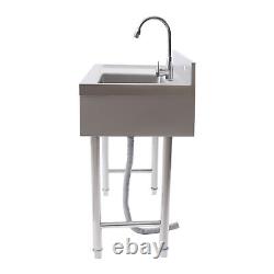 Commercial Sink Stainless Steel Kitchen Utility Sink 1 Compartment & Prep Table