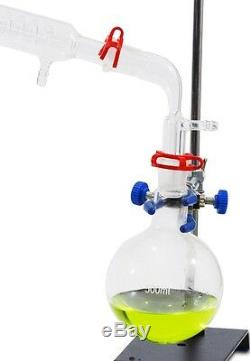 Complete Vacuum Distillation Glassware Set withstands, clamps. Fast shipping