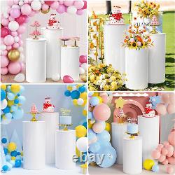 Cylinder Pedestal Stands Party 3PCS Large Round Tables Display Party Decor New