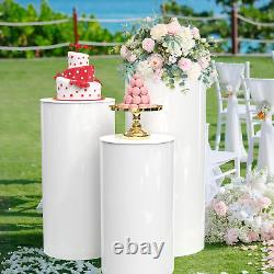 Cylinder Pedestal Stands Party 3PCS Large Round Tables Display Party Decor New