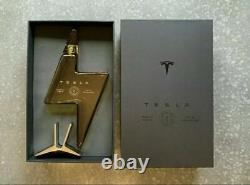 EMPTY TESLA TEQUILA BOTTLE with Stand (Elon Musk) COLLECTIBLE IN HAND + FREE SHIP