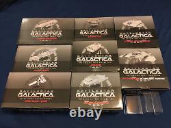 Eaglemoss Classic Battlestar Galactica 8 Ship Lot with display Stand & Magazines