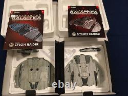 Eaglemoss Classic Battlestar Galactica 8 Ship Lot with display Stand & Magazines