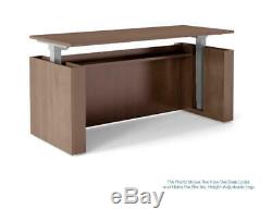 Electric Height Adjustable STAND UP U SHAPED DESK and Hutch SET in Many Colors