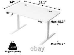 Electric Standing Desk 55x 24 Inches Height Adjustable Desk Computer FREE SHIP