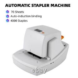 Electric Stapler 70 Sheets Capacity Automatic Flat-Clinch Stapler With Staples