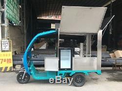 Electric Tricycle Snow Cone Machine Concession Stand Trailer Shipped By Sea