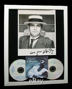 Elton John+signed+framed+standing+your Song+blues=100% Genuine+fast Global Ship