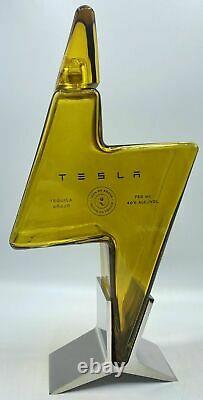Empty Tesla Tequila Bottle + Stand + Box Limited In Hand Fast Ship