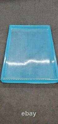 Epoxy Resin Poured Handmade Serving Rolling Tray Blue Free Shipping New Art