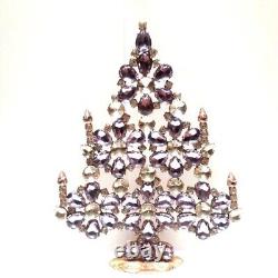 FREE SHIPPING Unique rhinestones handmade standing Czech Christmas Tree