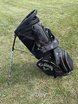 FREE SHIP New Callaway RAZR Stand Golf Bag 14 Way Divider Pocket Black Red NOS