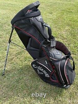 FREE SHIP New Callaway RAZR Stand Golf Bag 14 Way Divider Pocket Black Red NOS