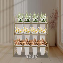 Flower Display Stand, 3-Tier Flower Stand, Flower Display Stand With 12PCS Bucke