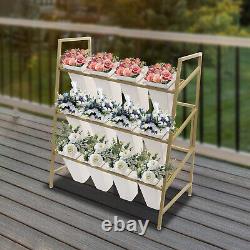 Flower Display Stand, 3-Tier Flower Stand, Flower Display Stand With 12PCS Bucke