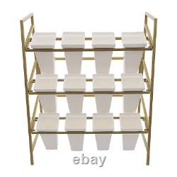 Flower Display Stand, 3-Tier Flower Stand, Flower Display Stand With 12PCS Bucke