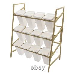 Flower Display Stand, 3-Tier Flower Stand, Flower Display Stand With 12PCS Bucke