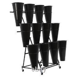 Flower Display Stand, 3-tier Flower Holder, Flower Display Stand with 12 Pieces