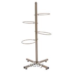 Flower Display Stand With 4 Flower Buckets Metal Plant Stand With Wheels