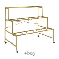 Flower Stand Shelf Display Stand Flower Shop Flower 3 Layers With 12-Bucket NEW