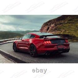 For 15-2022 Ford Mustang Racing Gt500 Style Big Trunk Spoiler Wing Metal Stands