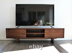 Free Shipping Custom handmade 70 inch walnut media console TV stand